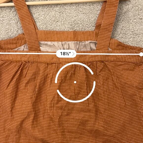 ANA Burnt Orange Cotton Polka Dot Tank Top Size Large - Picture 11 of 11